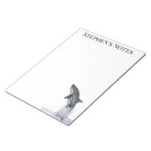 Grote witte haai op maat notitieblok (Schuin)