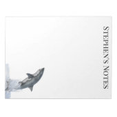 Grote witte haai op maat notitieblok (Voorkant)