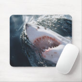 Grote witte haai op zee muismat (Met muis)