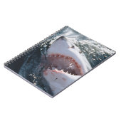 Grote witte haai op zee notitieboek (Linkerzijde)