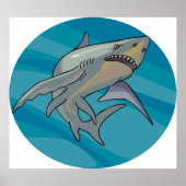 Grote witte haai poster (Voorkant)