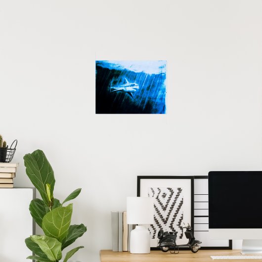 Grote witte haai poster (Thuiskantoor)