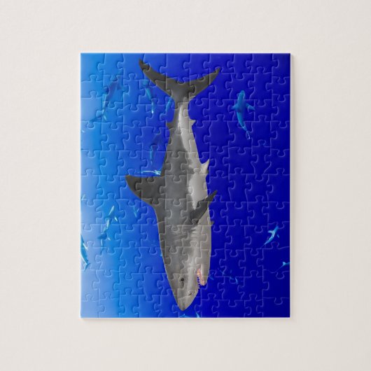 Grote witte haai puzzel legpuzzel (Verticaal)