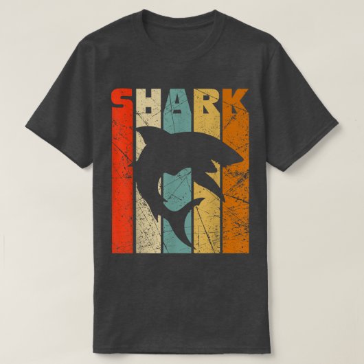 Grote witte haai, Retro haaienlat T-shirt (Design voorkant)
