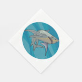 Grote witte haai servet (Hoek)