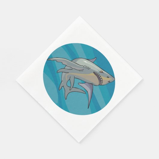 Grote witte haai servet (Hoek)