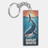 Grote witte haai sleutelhanger (Voorkant Links)