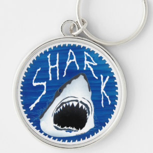 Grote witte haai sleutelhanger