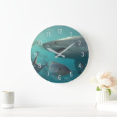 Grote witte haai Sluiten Onderwater Australië Klok (Huis)