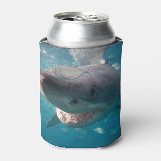 Grote witte haai Sluiten Onderwaterkoeler Blikjeskoeler (Blikje Voorkant)