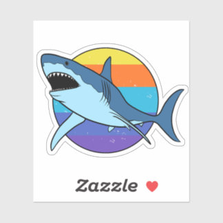 Grote witte haai sticker