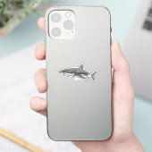 Grote witte haai sticker (Telefoon)
