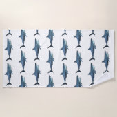 Grote witte haai strandlaken (Voorkant)