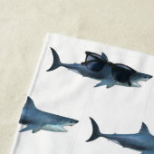 Grote witte haai strandlaken (In situ)