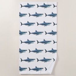 Grote witte haai strandlaken