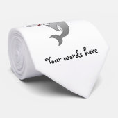 Grote witte haai stropdas (Opgerold)