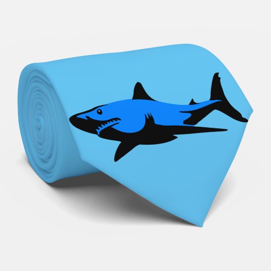 Grote witte haai stropdas (Opgerold)
