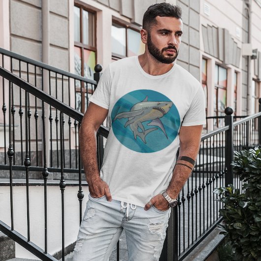 Grote witte haai t-shirt