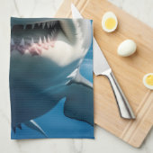 Grote witte haai theedoek (Quarter Fold)