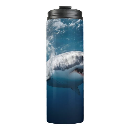 Grote witte haai thermosbeker (Voorkant)
