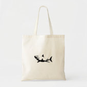 Grote witte haai tote bag (Voorkant)