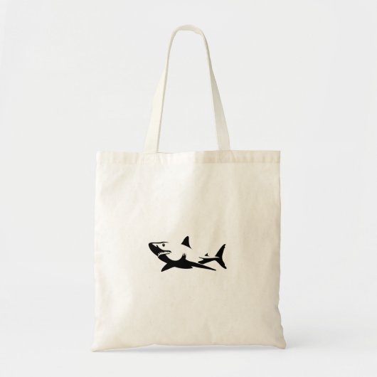 Grote witte haai tote bag (Voorkant)