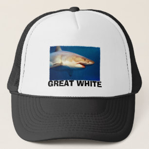 Grote witte haai trucker pet