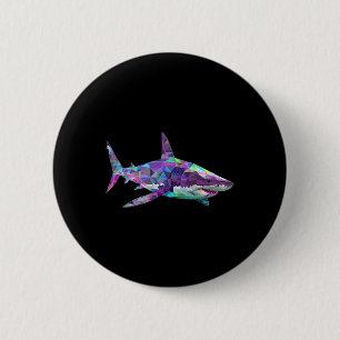 Grote witte haai veelhoek Gevist Scuby Diving Sha Ronde Button 5,7 Cm