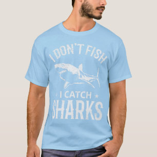 Grote witte haai Vist dat ik geen vis vangen die i T-shirt