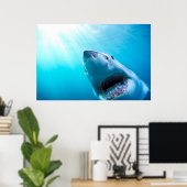 Grote witte haai | Zuid-Afrika Poster (Thuiskantoor)