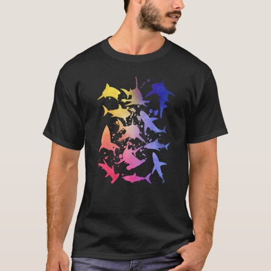 Grote witte haaien Hammerhead Shark  Graph T-shirt (Voorkant)