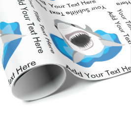 Grote witte haaienaanval cadeaupapier