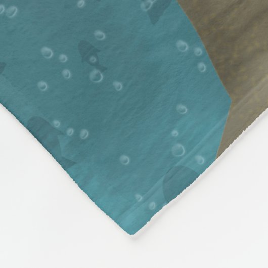 Grote witte haaienaanval fleece deken (Hoek)