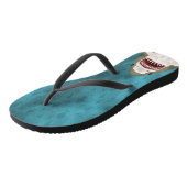 Grote witte haaienaanval Funny Fish Head Ocean Zee Teenslippers (Schuin)