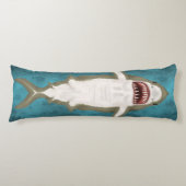 Grote witte haaienaanval Funny Fish Novelty Ocean Lichaamskussen (Voorkant)