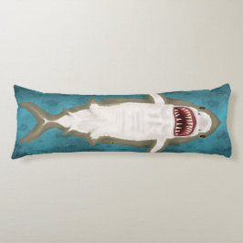 Grote witte haaienaanval Funny Fish Novelty Ocean Lichaamskussen