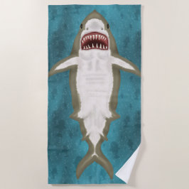 Grote witte haaienaanval Funny Fish Novelty Ocean Strandlaken