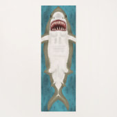 Grote witte haaienaanval Funny Fish Novelty Ocean Yogamat (Achterkant)
