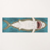 Grote witte haaienaanval Funny Fish Novelty Ocean Yogamat (Voorkant (horizontaal))