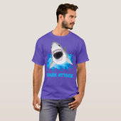 Grote witte haaienaanval Funny T-shirt (Voorkant volledig)