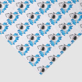 Grote witte haaienaanval Funny Tissuepapier (Detail)