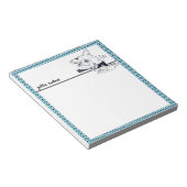 grote witte haaienjager grappige cartoon notitieblok (Schuin)