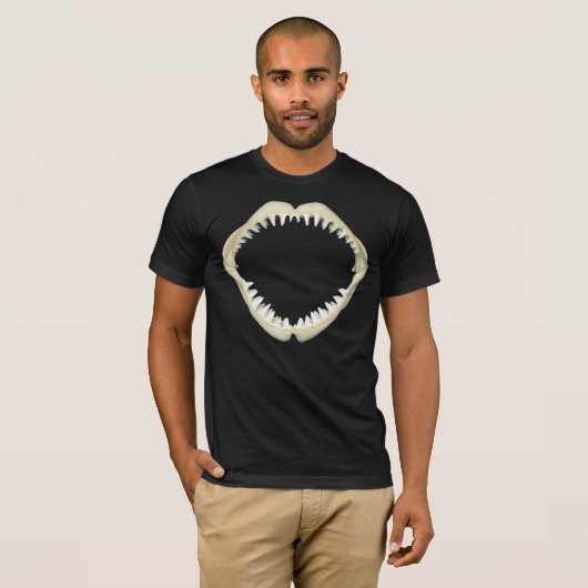 Grote witte haaienkaak 2 (geraffineerd) t-shirt (Voorkant volledig)