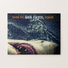 Grote witte haaienkaken legpuzzel