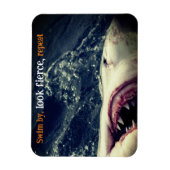 Grote witte haaienkaken magneet (Verticaal)