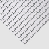 grote witte haaientekening #1 tissuepapier (Detail)