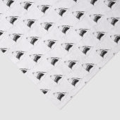  grote witte haaientekening #4 tissuepapier (Detail)