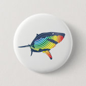 Grote witte haaienvis ronde button 5,7 cm (Voorkant)