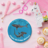 Grote witte hamerhaai verjaardagsfeestje papieren bordje (Feest)