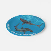 Grote witte hamerhaai verjaardagsfeestje papieren bordje (Gekanteld)